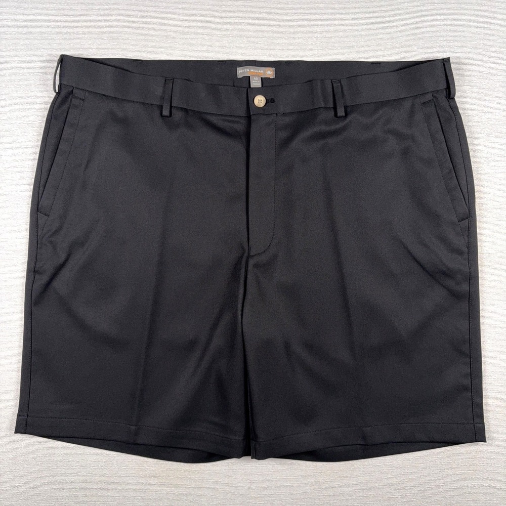 Peter Millar Salem Performance 8" Shorts Mens Size 40 Black Polyester